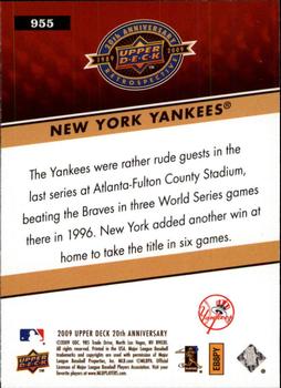 2009 Upper Deck 20th Anniversary #955 New York Yankees Back
