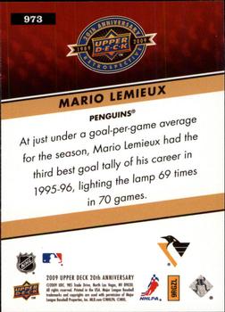 2009 Upper Deck 20th Anniversary #973 Mario Lemieux Back
