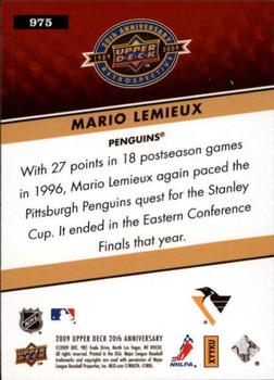 2009 Upper Deck 20th Anniversary #975 Mario Lemieux Back