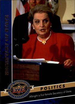 2009 Upper Deck 20th Anniversary #996 Madeleine Albright Front