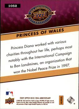 2009 Upper Deck 20th Anniversary #1052 Princess Diana Back