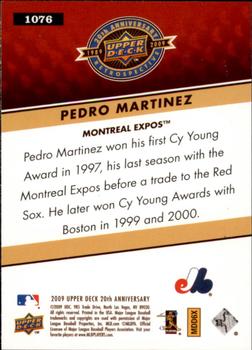 2009 Upper Deck 20th Anniversary #1076 Pedro Martinez Back