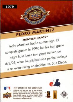 2009 Upper Deck 20th Anniversary #1079 Pedro Martinez Back