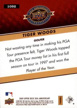 2009 Upper Deck 20th Anniversary #1092 Tiger Woods Back