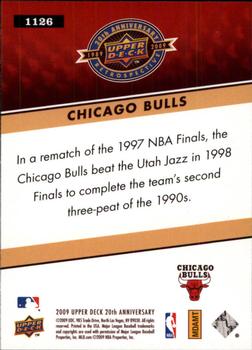 2009 Upper Deck 20th Anniversary #1126 Chicago Bulls Back