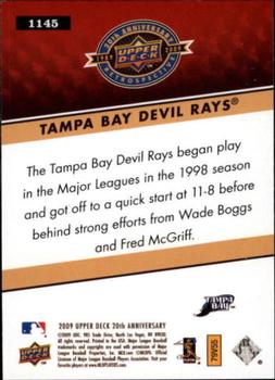 2009 Upper Deck 20th Anniversary #1145 Tampa Bay Rays Back