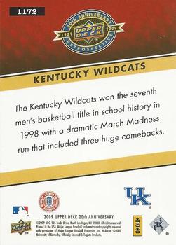 2009 Upper Deck 20th Anniversary #1172 Kentucky Wildcats Back