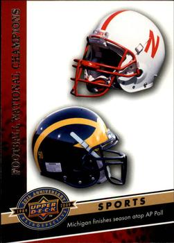 2009 Upper Deck 20th Anniversary #1177 Football National Champions Front
