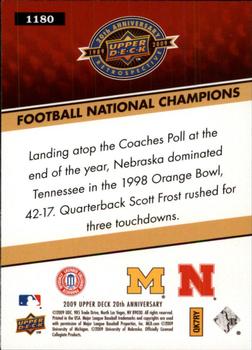 2009 Upper Deck 20th Anniversary #1180 Football National Champions Back