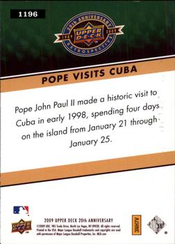 2009 Upper Deck 20th Anniversary #1196 Pope John Paul II Back