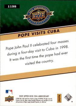 2009 Upper Deck 20th Anniversary #1198 Pope John Paul II Back