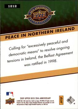 2009 Upper Deck 20th Anniversary #1212 Peace In Northern Ireland Back