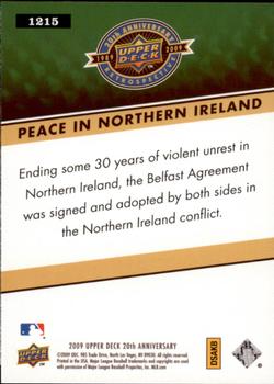 2009 Upper Deck 20th Anniversary #1215 Peace In Northern Ireland Back