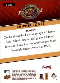 2009 Upper Deck 20th Anniversary #1281 Chipper Jones Back