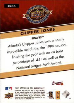 2009 Upper Deck 20th Anniversary #1285 Chipper Jones Back