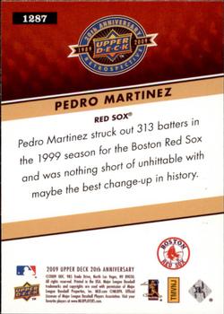 2009 Upper Deck 20th Anniversary #1287 Pedro Martinez Back