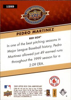 2009 Upper Deck 20th Anniversary #1289 Pedro Martinez Back