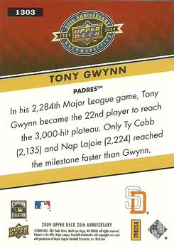 2009 Upper Deck 20th Anniversary #1303 Tony Gwynn Back
