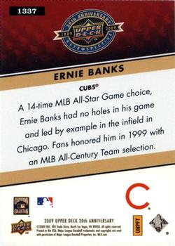 2009 Upper Deck 20th Anniversary #1337 Ernie Banks Back