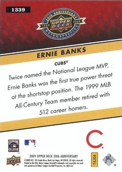 2009 Upper Deck 20th Anniversary #1339 Ernie Banks Back
