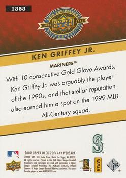 2009 Upper Deck 20th Anniversary #1353 Ken Griffey Jr. Back