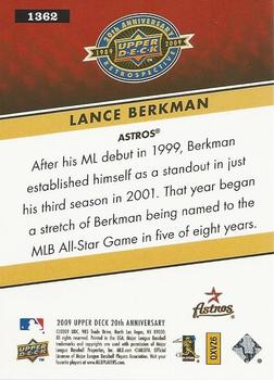 2009 Upper Deck 20th Anniversary #1362 Lance Berkman Back