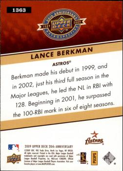 2009 Upper Deck 20th Anniversary #1363 Lance Berkman Back