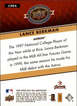 2009 Upper Deck 20th Anniversary #1364 Lance Berkman Back