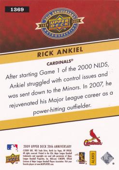 2009 Upper Deck 20th Anniversary #1369 Rick Ankiel Back