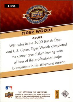 2009 Upper Deck 20th Anniversary #1381 Tiger Woods Back
