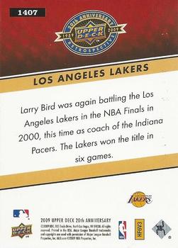 2009 Upper Deck 20th Anniversary #1407 Los Angeles Lakers Back