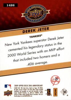 2009 Upper Deck 20th Anniversary #1426 Derek Jeter Back