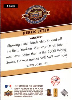 2009 Upper Deck 20th Anniversary #1429 Derek Jeter Back