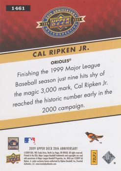 2009 Upper Deck 20th Anniversary #1461 Cal Ripken Jr. Back