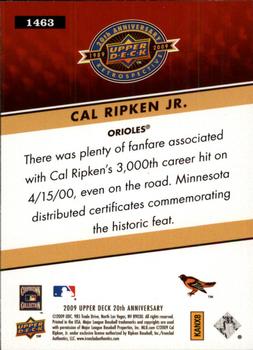 2009 Upper Deck 20th Anniversary #1463 Cal Ripken Jr. Back