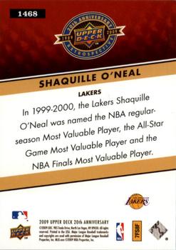 2009 Upper Deck 20th Anniversary #1468 Shaquille O'Neal Back