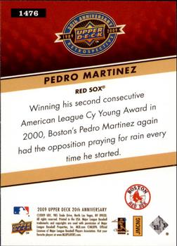 2009 Upper Deck 20th Anniversary #1476 Pedro Martinez Back