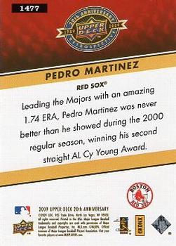 2009 Upper Deck 20th Anniversary #1477 Pedro Martinez Back