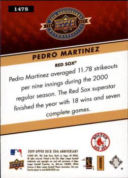 2009 Upper Deck 20th Anniversary #1478 Pedro Martinez Back