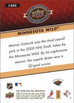 2009 Upper Deck 20th Anniversary #1493 Minnesota Wild Back