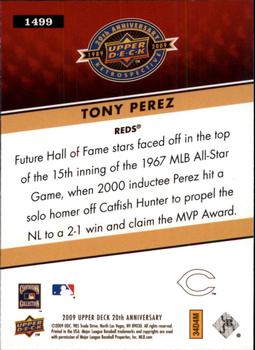 2009 Upper Deck 20th Anniversary #1499 Tony Perez Back