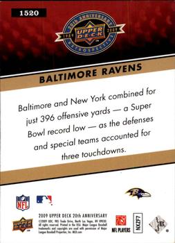 2009 Upper Deck 20th Anniversary #1520 Baltimore Ravens Back