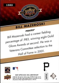 2009 Upper Deck 20th Anniversary #1583 Bill Mazeroski Back