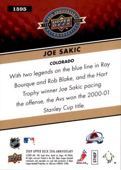 2009 Upper Deck 20th Anniversary #1595 Joe Sakic Back
