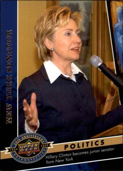 2009 Upper Deck 20th Anniversary #1597 Hillary Clinton Front