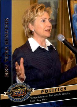 2009 Upper Deck 20th Anniversary #1598 Hillary Clinton Front
