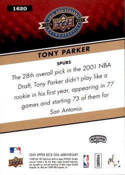 2009 Upper Deck 20th Anniversary #1620 Tony Parker Back