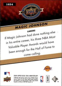 2009 Upper Deck 20th Anniversary #1654 Magic Johnson Back