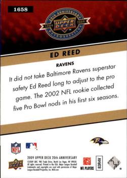 2009 Upper Deck 20th Anniversary #1658 Ed Reed Back