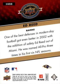 2009 Upper Deck 20th Anniversary #1659 Ed Reed Back